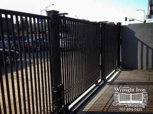 Contemporary gate, perfect for businesses.