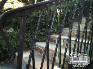Custom handrail by Wine Country Ironworks. 