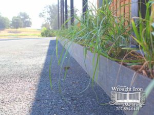 Sonoma County corten steel retaining wall