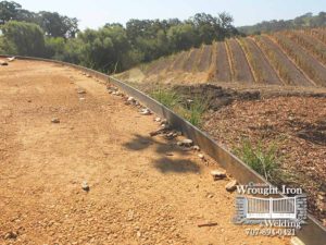 Kistler Winery retaining wall